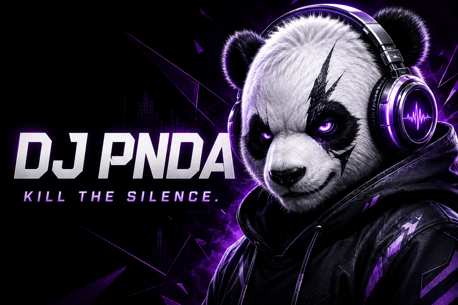 DJ Pnda dans un univers nocturne violet — Kill the silence